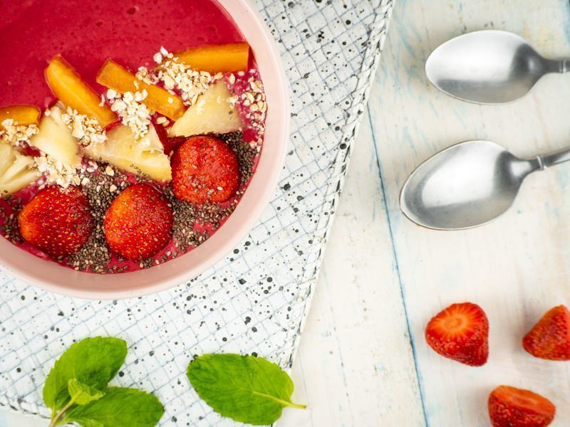 Blackberry Smoothie Bowl with Watermelon Popsicles