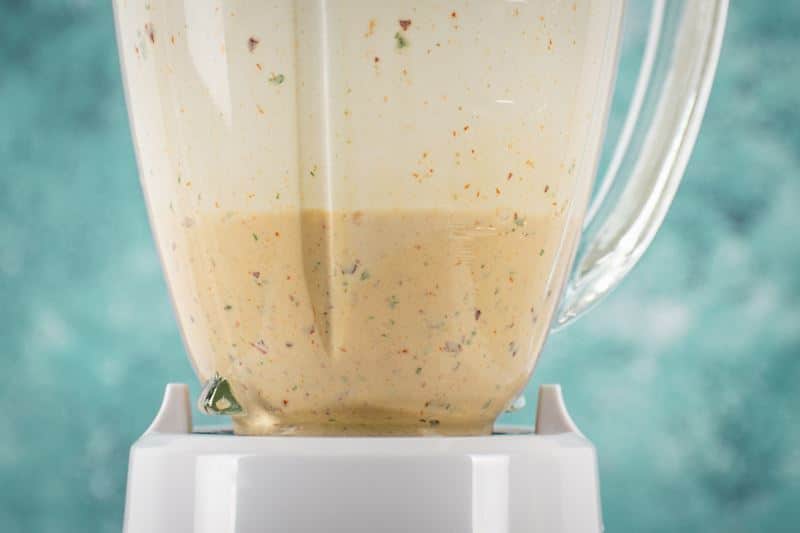 How to make chipotle sauce Step 2-7 Chipotle ingredients blended smoothly.
