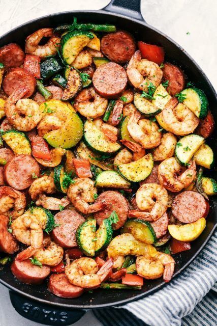 Cajun Shrimp & Sausage Skillet Cajun Shrimp & Sausage Skillet