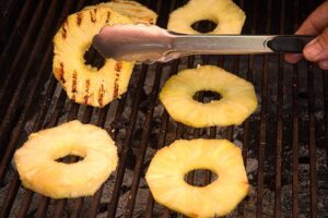 Grilled pineapple on the bbq.