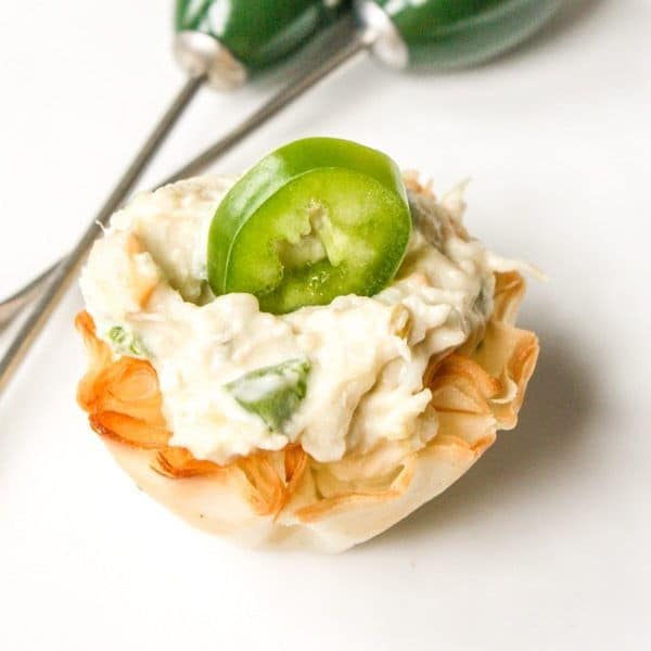 Jalapeno popper cup on a white background.