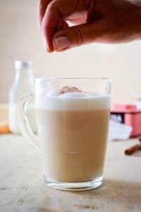 Mug of London Fog with cinnamon.