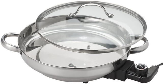 Aroma Housewares Stainless Steel Electric Skillet