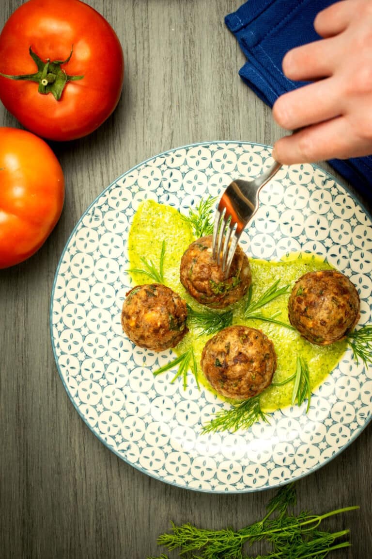 Cake Pop Maker Mediterranean Meatballs With Dill Pesto In the Kitch