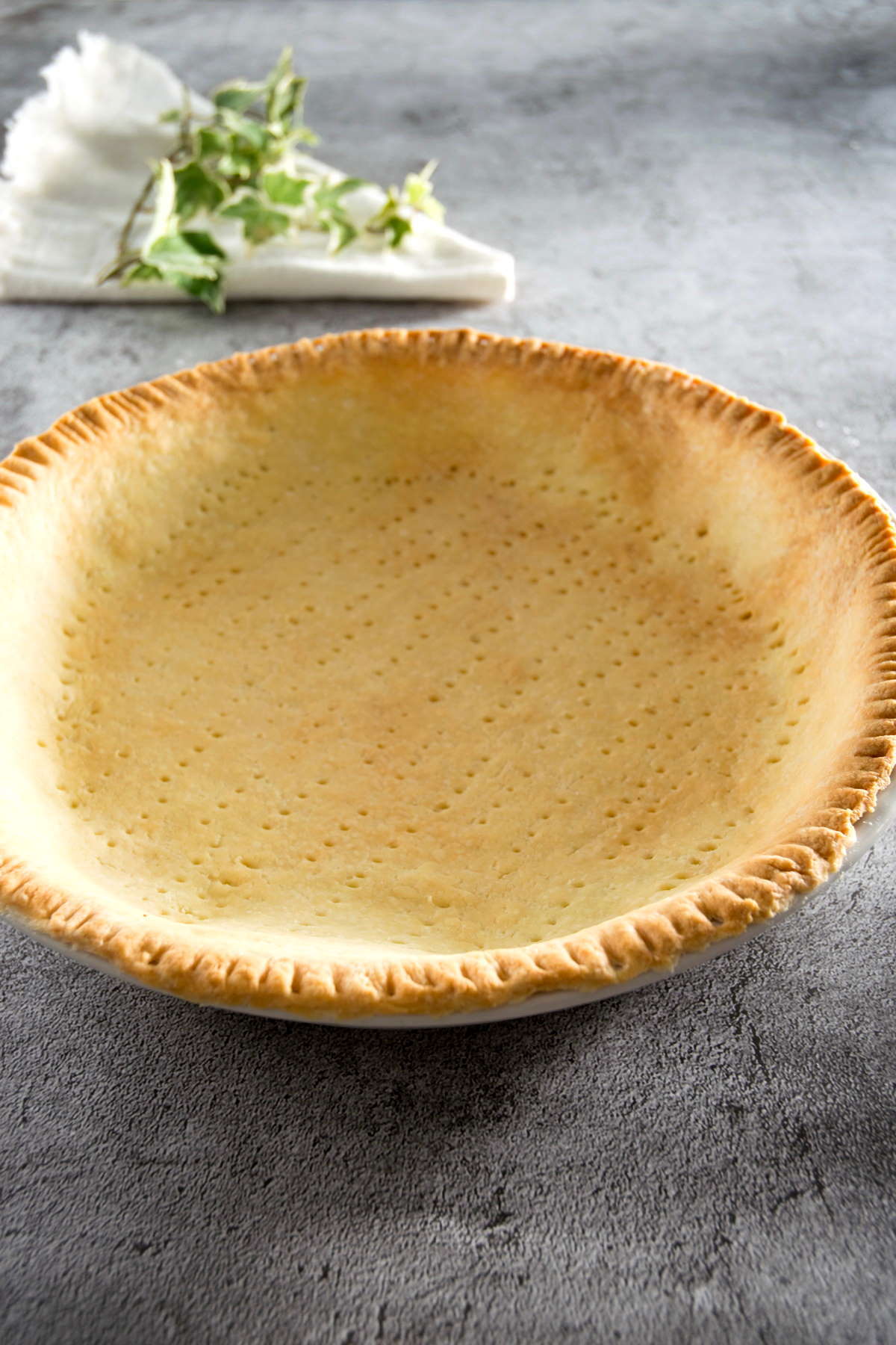 Baked pie shell.
