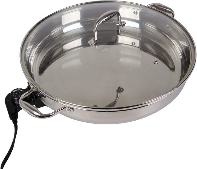Cucina Pro Stainless Steel Electric Skillet