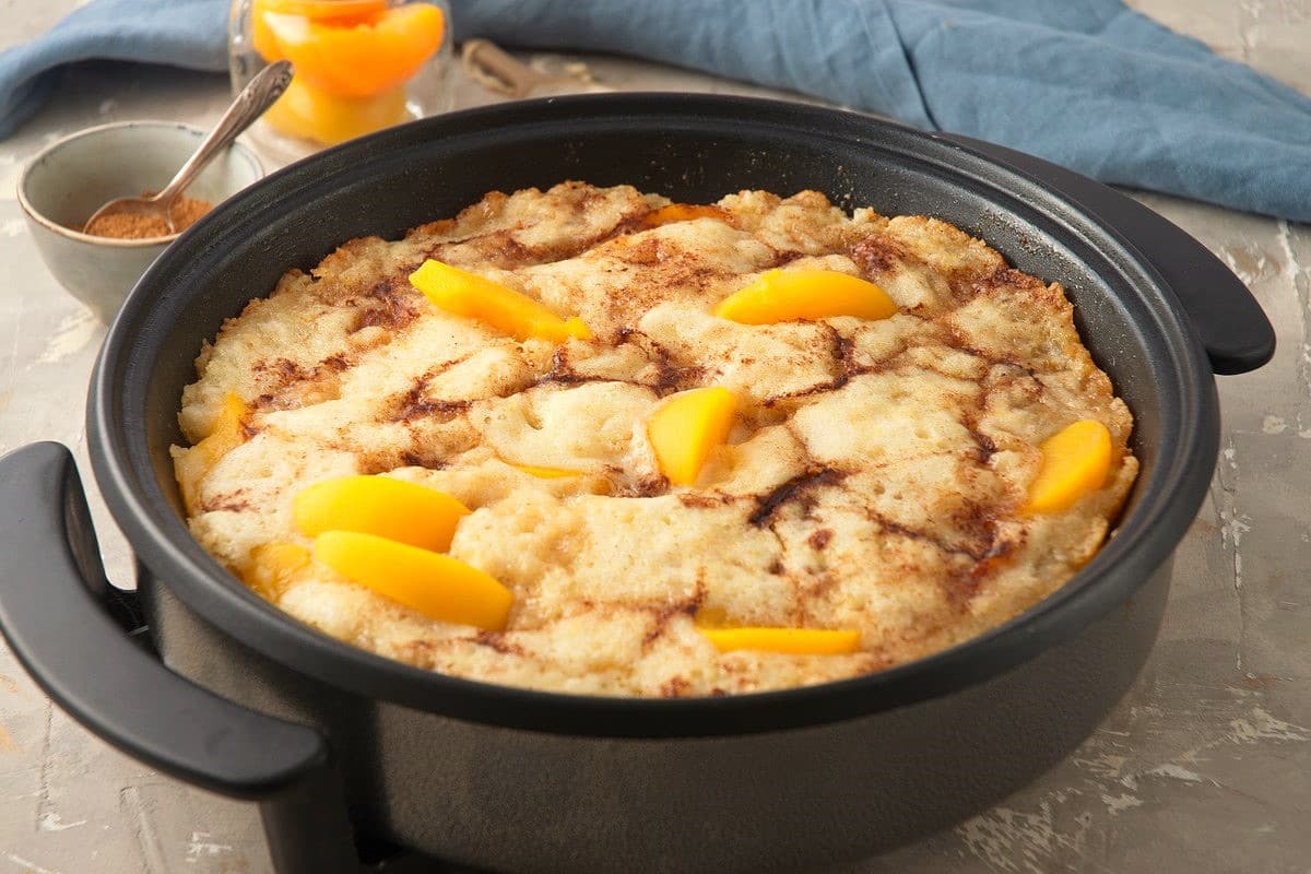 Cast-Iron Skillet Peach Cobbler Recipe