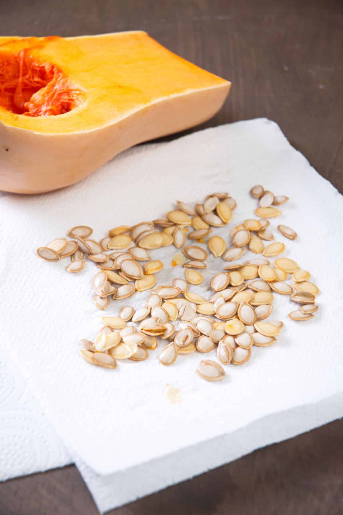 How to Clean, Save and Roast Butternut Squash Seeds In the Kitch