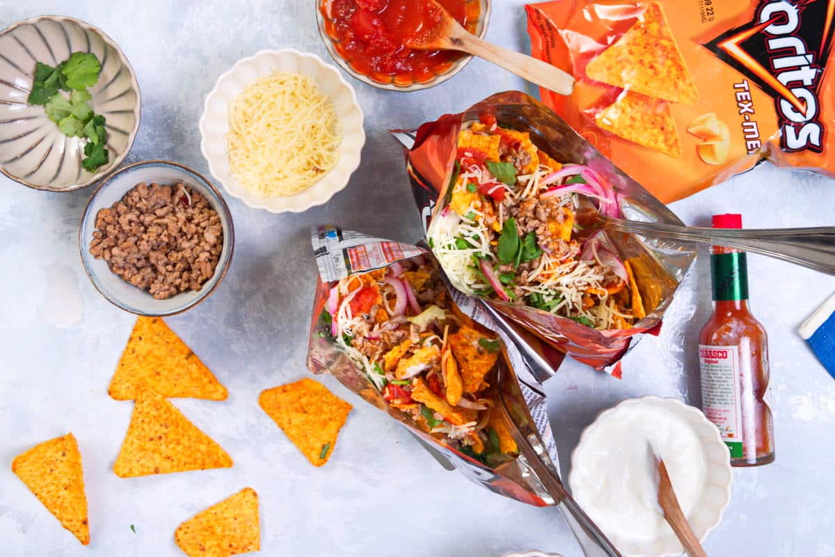 How To Make Walking Tacos Aka Taco In A Bag In The Kitch