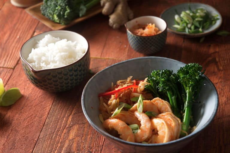 Kimchi Shrimp Stir Fry In the Kitch