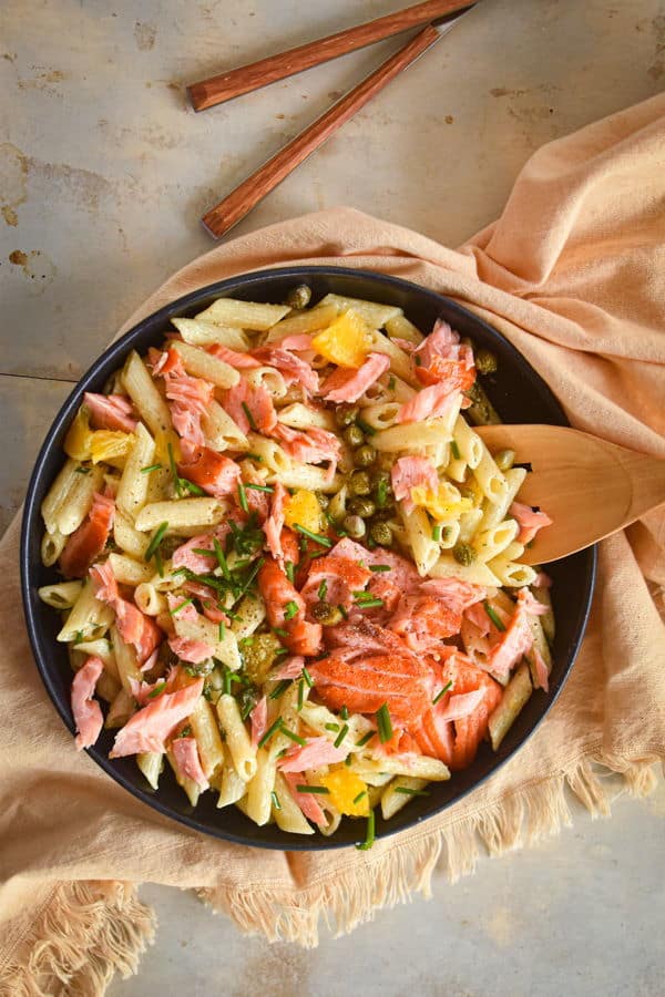 Smoked Salmon Pasta Salad - In the Kitch