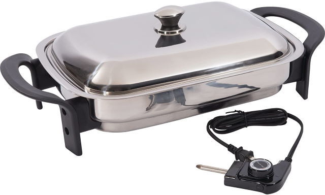 CucinaPro Stainless Steel Electric Skillet 16 in. Silver - Ace