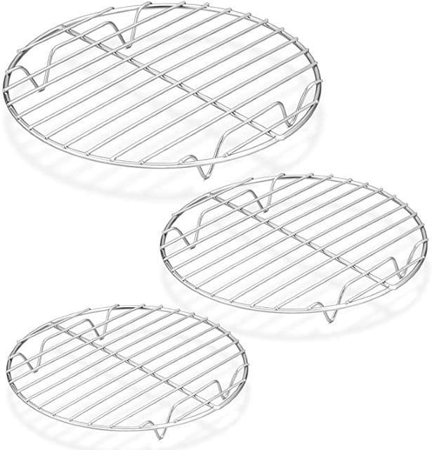 Small baking racks isolated on white background.