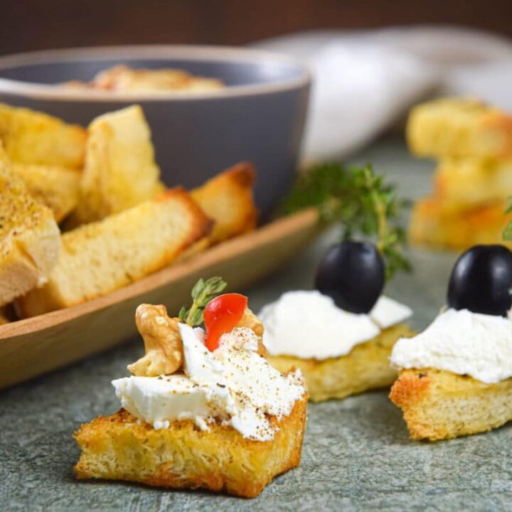 Toast Points with Topping Ideas In the Kitch