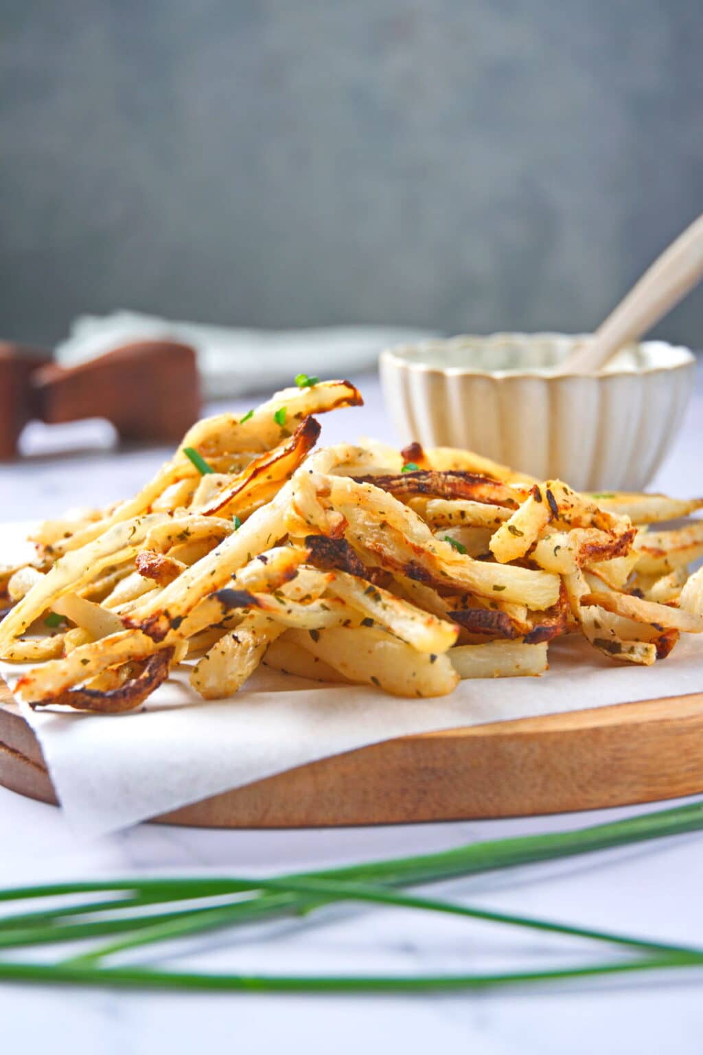 Baked Turnip Fries With Creamy Yogurt Dip In the Kitch