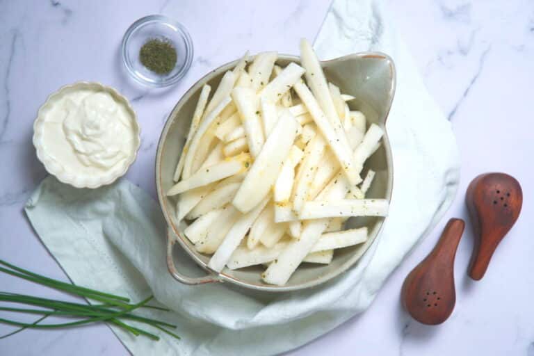 Turnip Fries With Creamy Yogurt Dip In the Kitch