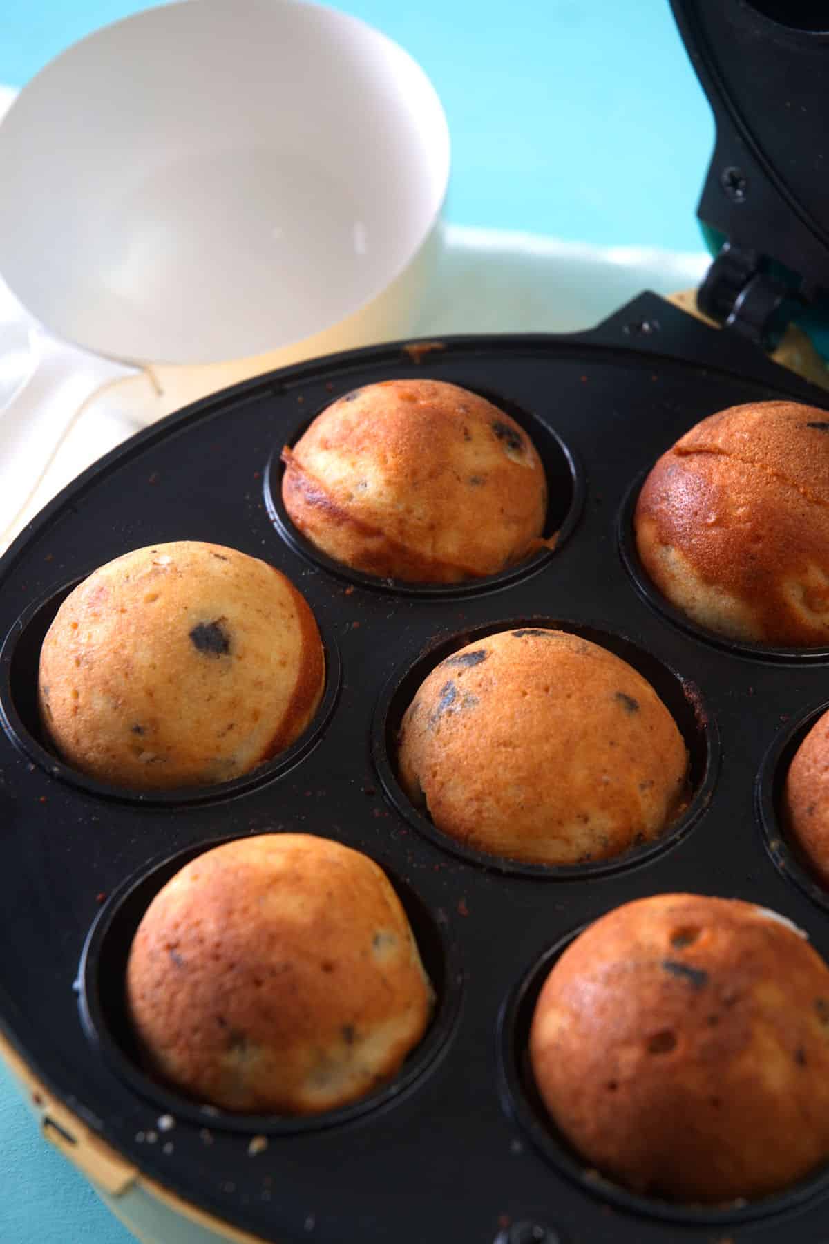 Oreo cake balls in cake pop maker.