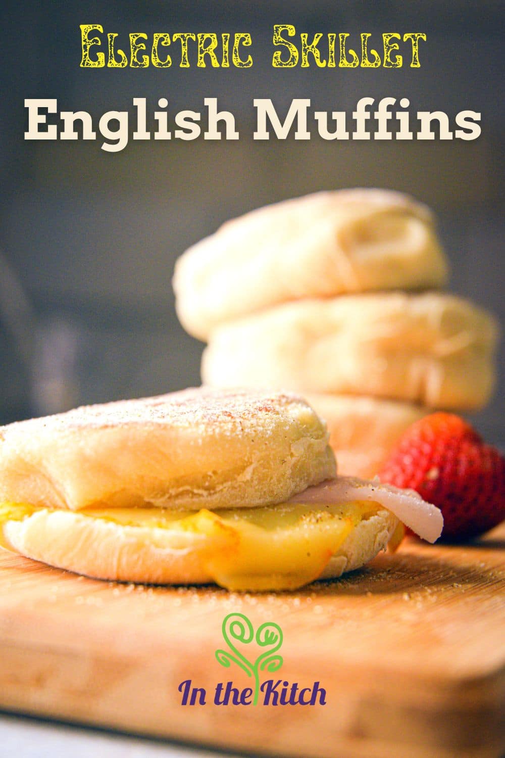 Electric Skillet English Muffins with Ham and Cheese In the Kitch