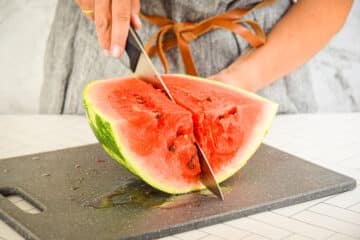 How to Cut a Watermelon (Cubes, Sticks & Triangles) - In the Kitch