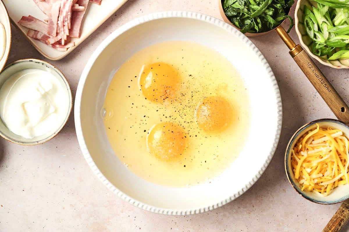 Eggs in bowl.