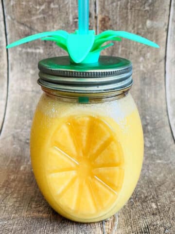 Orange Julius in glass.