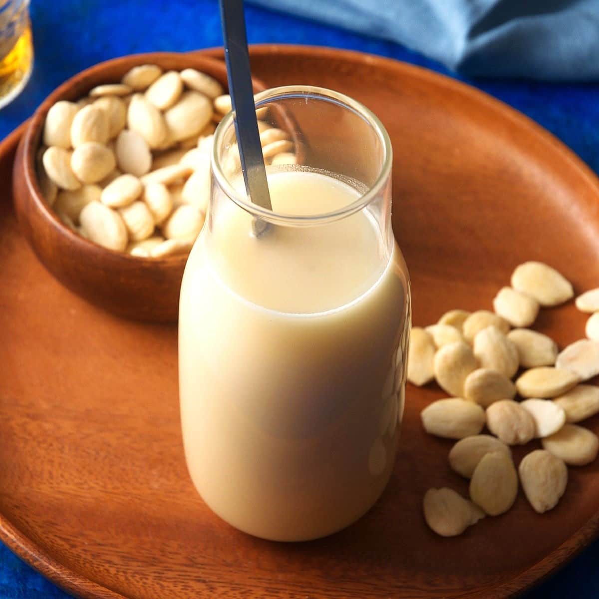 Orgeat almond syrup in jar.