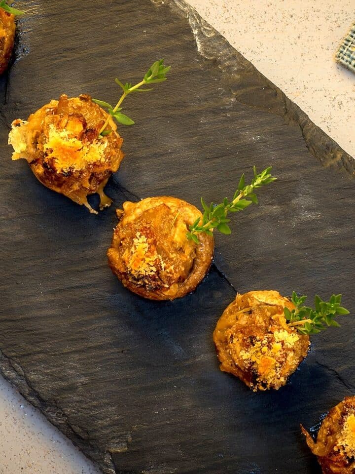 Stuffed Button Mushrooms - In the Kitch